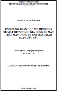 ung dung mo hinh hoa be mat offset khi gia cong be mat tren may cong cu cnc bang dao phay dau cau