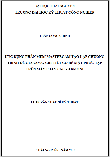 ung dung phan mem mastercam tao lap chuong trinh de gia cong chi tiet co be mat phuc tap tren may phay cnc arimony