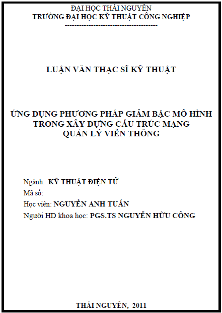 ung dung phuong phap giam bac mo hinh trong xay dung cau truc mang quan ly vien thong