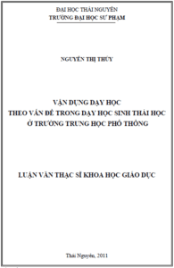 van dung day hoc theo van de trong day hoc sinh thai hoc o truong trung hoc pho thong
