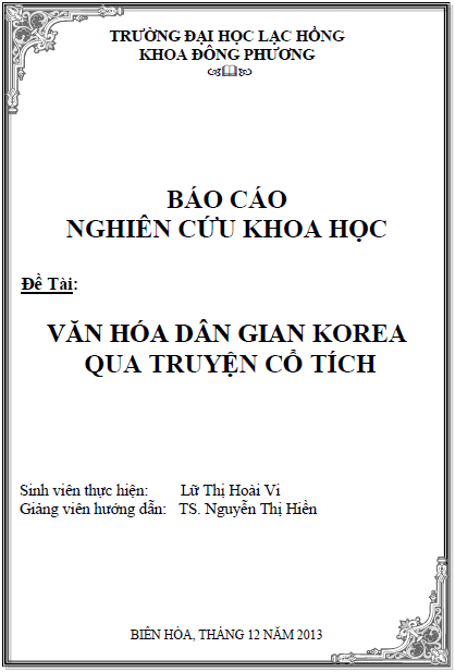 van hoa dan gian korea qua truyen co tich