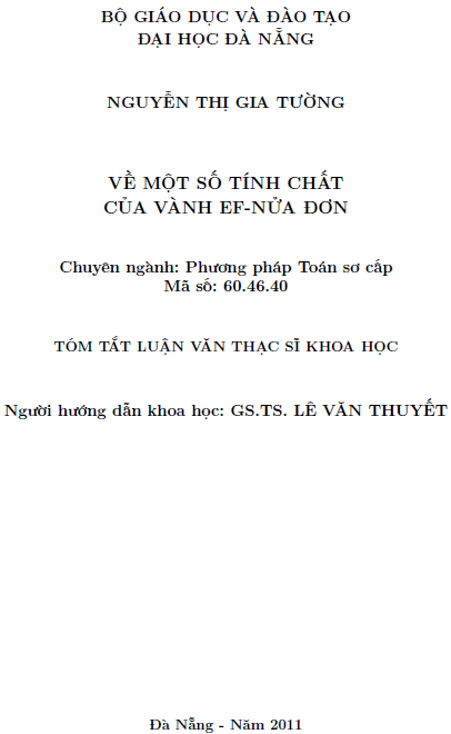 ve mot so tinh chat cua vanh ef nua don