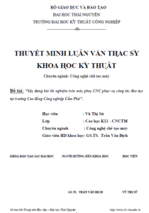 xay dung bai thi nghiem tren may phay cnc phuc vu cong tac dao tao tai truong cao dang cong nghiep cam pha