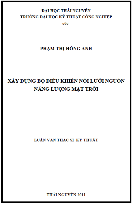 xay dung bo dieu khien noi luoi nguon nang luong mat troi