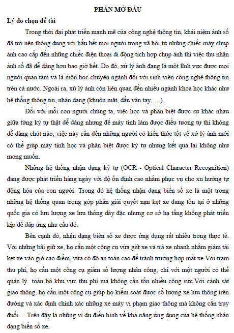 xay dung chuong trinh nhan dang bien so xe gan may tu dong o viet nam
