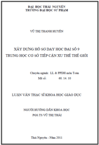 xay dung ho so day hoc dai so 9 trung hoc co so tiep can xu the the gioi
