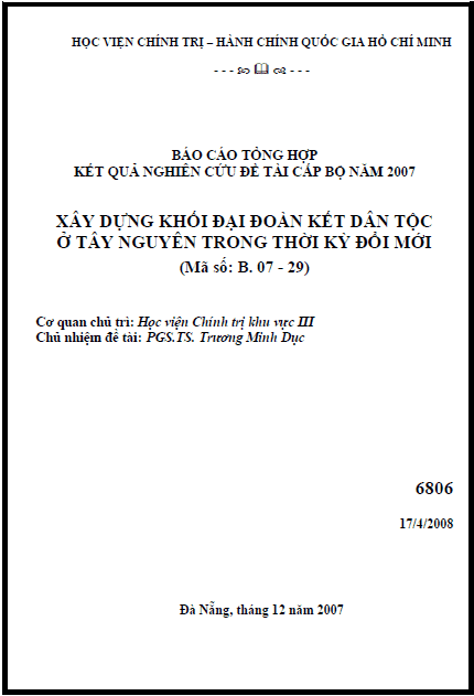 xay dung khoi dai doan ket dan toc o tay nguyen trong thoi ky doi moi