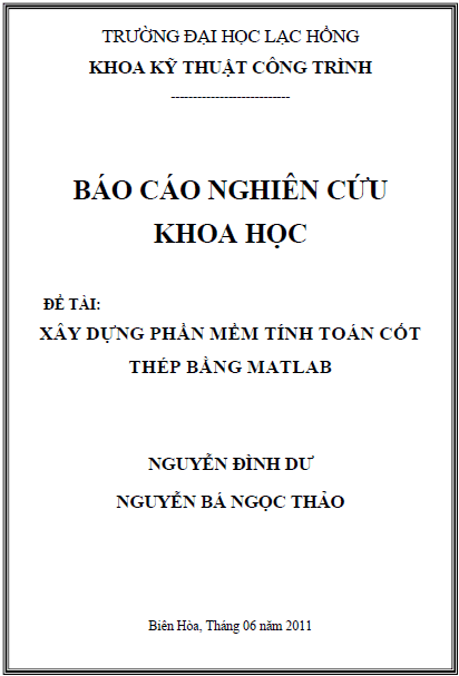 xay dung phan mem tinh toan cot thep bang matlab