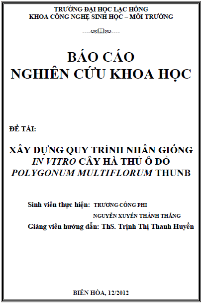 xay dung quy trinh nhan giong in vitro cay ha thu o do polygonum multiflorum thunb