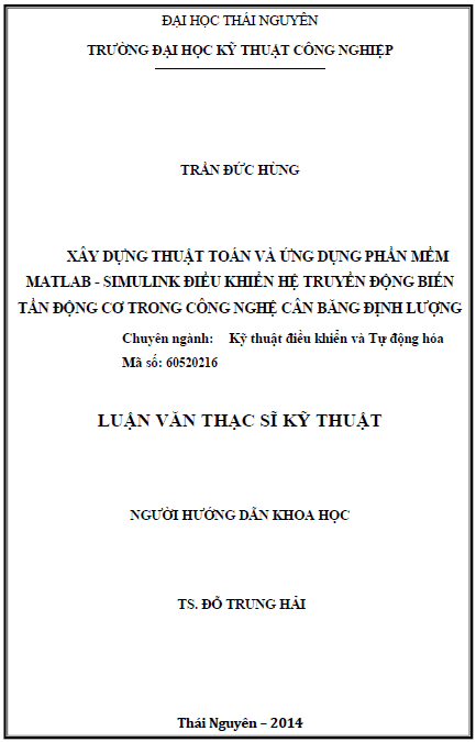 xay dung thuat toan va ung dung phan mem matlab simulink dieu khien he truyen dong bien tan dong co trong cong nghe can bang dinh luong