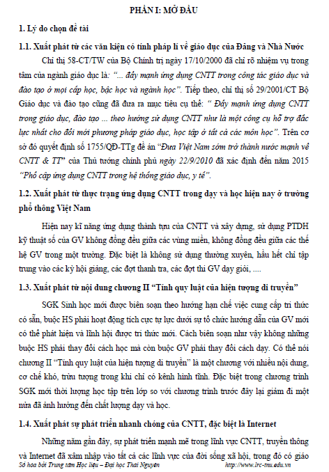 xay dung va su dung mo hinh day hoc ket hop chuong ii tinh quy luat cua hien tuong di truyen sinh hoc 12 thpt voi su ho tro cua phan mem moodle