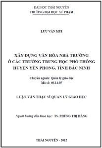xay dung van hoa nha truong o cac truong trung hoc pho thong huyen yen phong tinh bac ninh