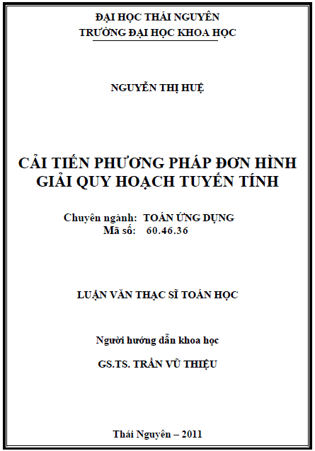 cai tien phuong phap don hinh giai quy hoach tuyen tinh