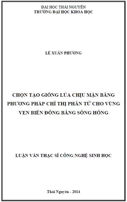 chon tao giong lua chiu man bang phuong phap chi thi phan tu cho vung ven bien dong bang song hong