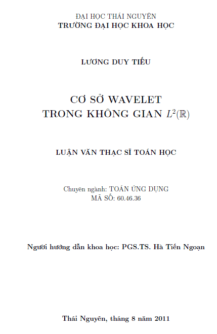 co so wavelet trong khong gian l2 r