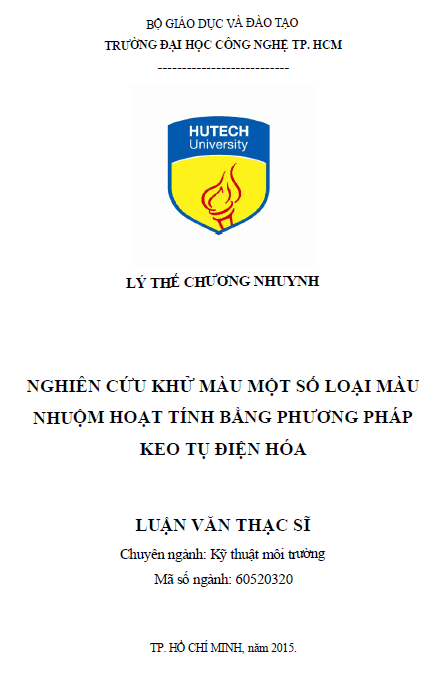 nghien cuu khu mau mot so loai mau nhuom hoat tinh bang phuong phap keo tu dien hoa
