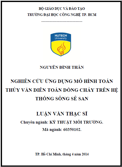 nghien cuu ung dung mo hinh toan thuy van dien toan dong chay tren he thong song se san