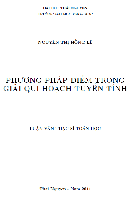 phuong phap diem trong giai quy hoach tuyen tinh