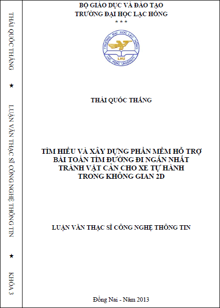 tim hieu va xay dung phan mem ho tro bai toan tim duong di ngan nhat tranh vat can cho xe tu hanh trong khong gian 2d