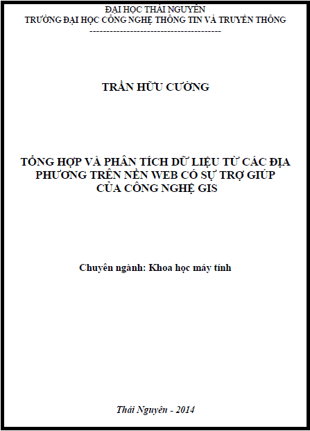 tong hop va phan tich du lieu tu cac dia phuong tren nen web co su tro giup cua cong nghe gis