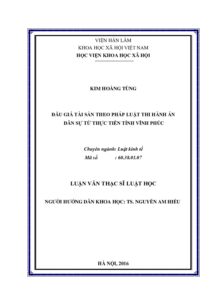 Ban dau gia tai san theo phap luat Thi hanh an dan su tu thuc tien tinh Vinh Phuc pdf