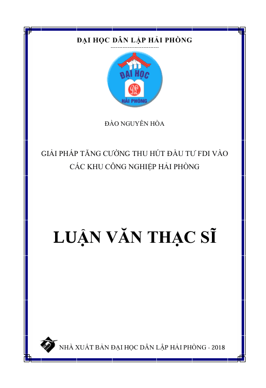 Giải pháp tăng cường thu hút đầu tư FDI vào các khu công nghiệp Hải Phòng 1 Screenshot 2025 06 05 215720