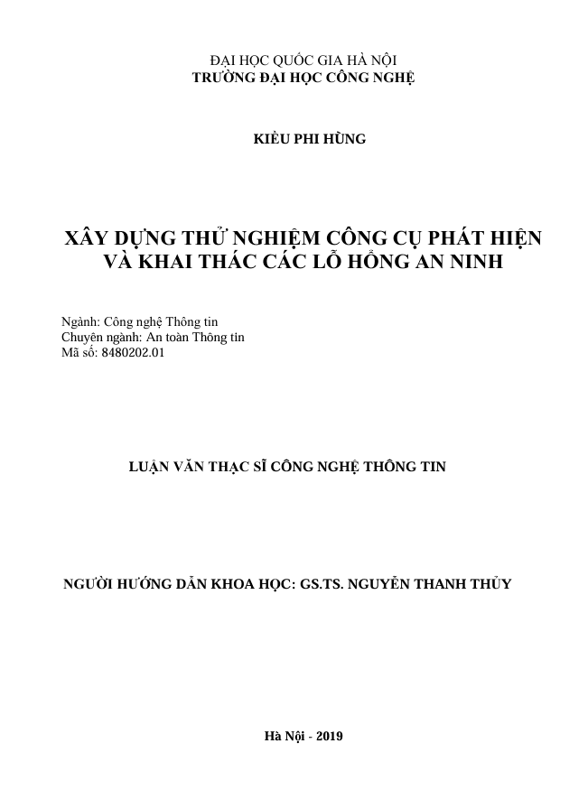 Xây dựng thử nghiệm công cụ phát hiện và khai thác các lỗ hổng an ninh 1 Screenshot 2025 06 09 141619