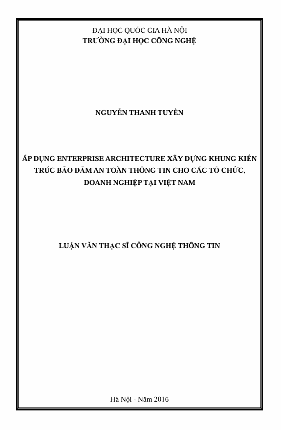 ÁP DỤNG ENTERPRISE ARCHITECTURE XÂY DỰNG KHUNG KIẾN TRÚC BẢO ĐẢM AN TOÀN THÔNG TIN CHO CÁC TỔ CHỨC, DOANH NGHIỆP TẠI VIỆT NAM 1 Screenshot 2025 06 09 142720