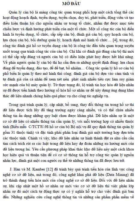 khai pha du lieu va ung dung trong quan li can bo