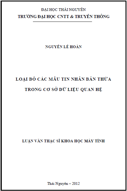 loai bo cac mau tin nhan ban thua trong co so du lieu quan he