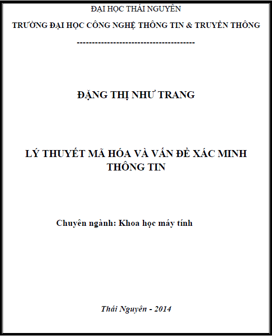 ly thuyet ma hoa va van de xac minh thong tin