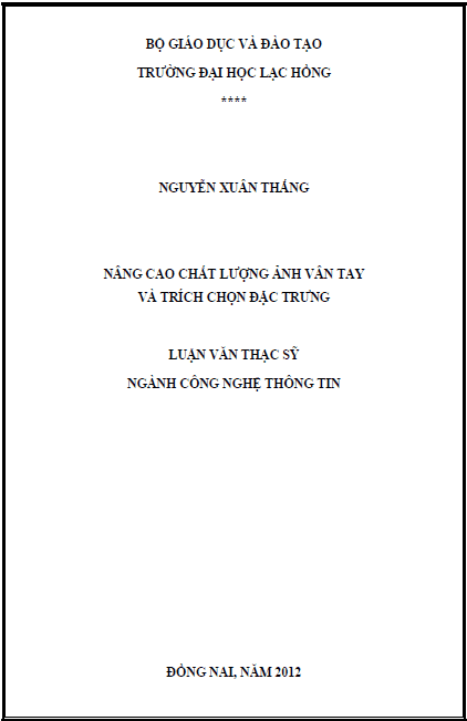 nang cao chat luong anh van tay va trich chon dac trung