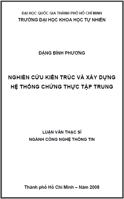 nghien cuu kien truc va xay dung he thong chung thuc tap trung