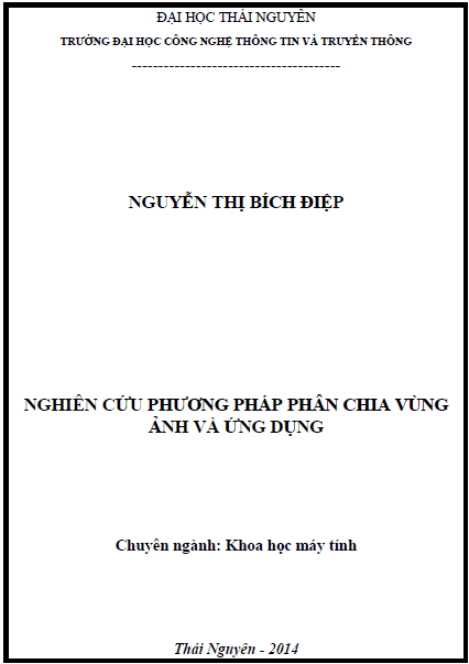 nghien cuu phuong phap phan chia vung anh va ung dung