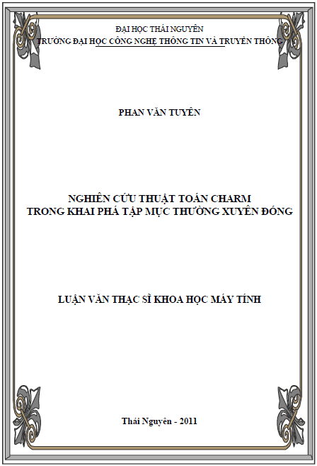 nghien cuu thuat toan charm trong khai pha tap muc thuong xuyen dong