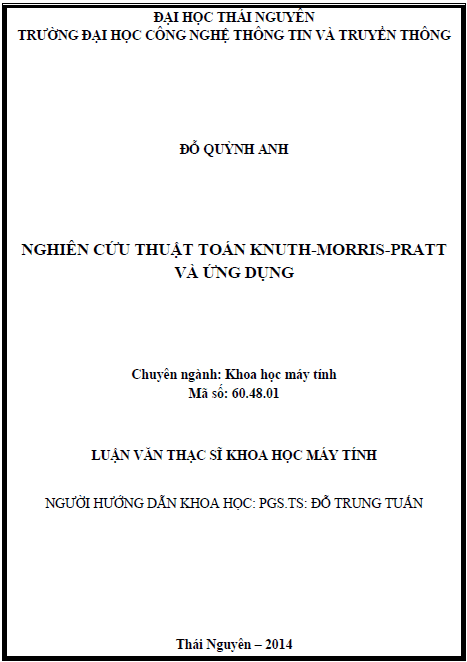 nghien cuu thuat toan knuth morris pratt va ung dung