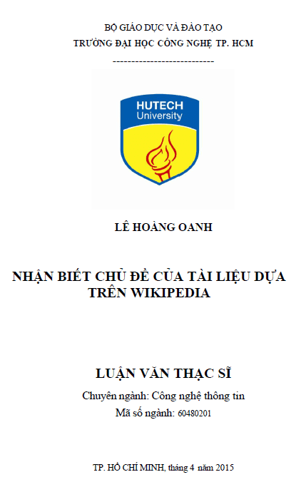 nhan biet chu de tai lieu dua tren wikipedia