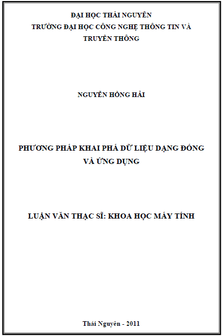 phuong phap khai pha du lieu dang dong va ung dung