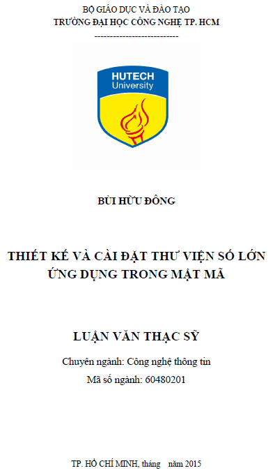 thiet ke va cai dat thu vien so lon ung dung trong mat ma