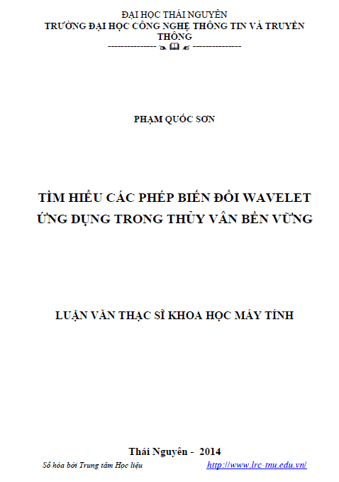 tim hieu cac phep bien doi wavelet ung dung trong thuy van ben vung