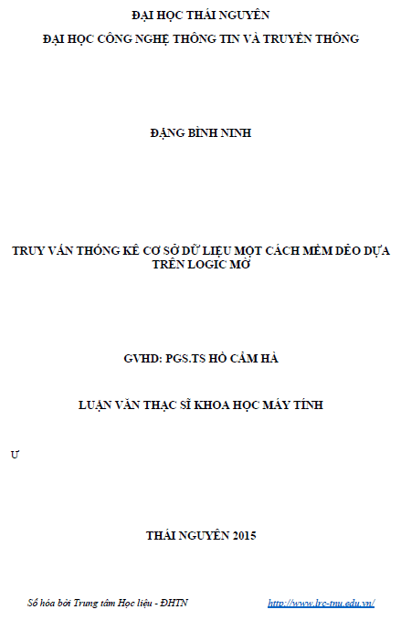 truy van thong ke co so du lieu mot cach mem deo dua tren logic mo