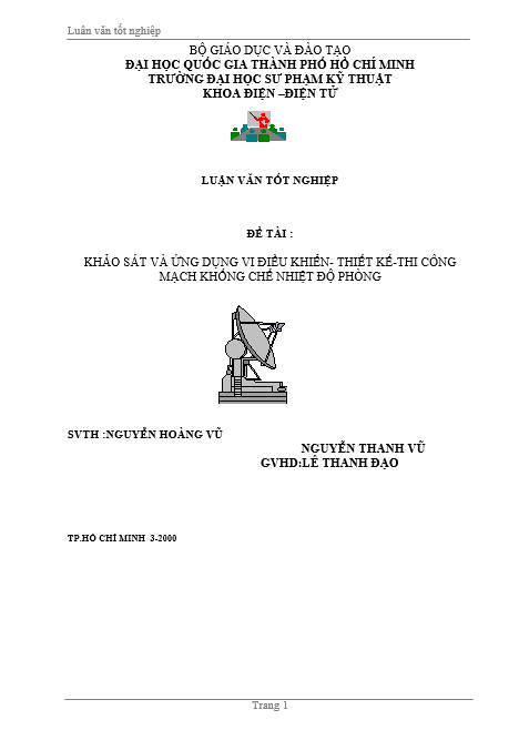 KHẢO SÁT VÀ ỨNG DỤNG VI ĐIỀU KHIỂN - THIẾT KẾ - THI CÔNG MẠCH KHỐNG CHẾ NHIỆT ĐỘ PHÒNG 1 屏幕截图 2025 06 11 154341