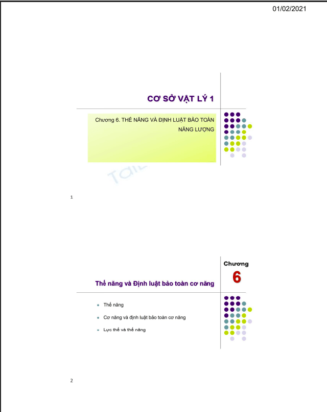 Bài giảng Cơ sở vật lý 1: Chương 6 1 Anh chup man hinh 2025 07 11 151858