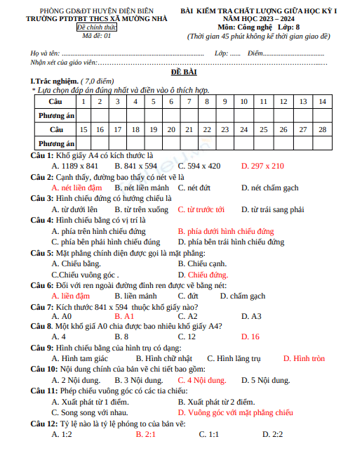 Đề thi giữa học kì 1 môn Công nghệ lớp 8 năm 2023-2024 có đáp án - Trường PTDTBT THCS Xã Mường Nhà 1 Anh chup man hinh 2025 07 13 154409
