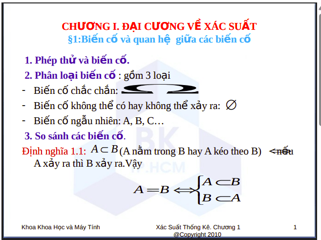 XÁC SUẤT THỐNG KÊ - ĐẠI CƯƠNG VỀ XÁC SUẤT 1 Anh chup man hinh 2025 07 14 204503