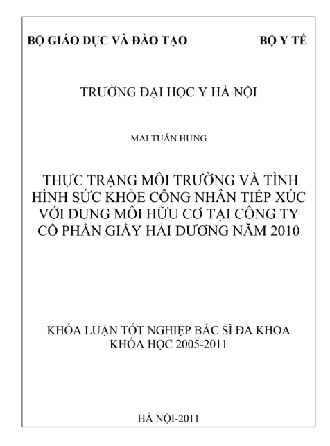 THỰC TRẠNG MÔI TRƯỜNG VÀ TÌNH HÌNH SỨC KHỎE CÔNG NHÂN TIẾP XÚC VỚI DUNG MÔI HỮU CƠ TẠI CÔNG TY CỔ PHẦN GIẦY HẢI DƯƠNG NĂM 2010 1 Anh chup man hinh 2025 07 31 202040