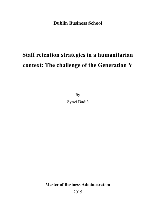 Staff retention strategies in a humanitarian context: The challenge of the Generation Y 1 Screenshot 2025 07 06 074152