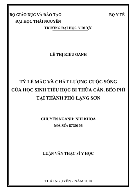 Tỷ lệ mắc và chất lượng cuộc sống của học sinh tiểu học bị thừa cân, béo phì tại Thành phố Lạng Sơn 1 Screenshot 2025 07 20 161301