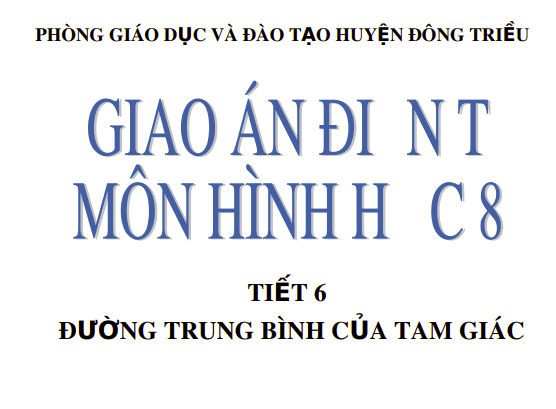Bài giảng Hình học lớp 8 - Tiết 6: Đường trung bình của tam giác 1 Anh chup man hinh 2025 08 04 144458