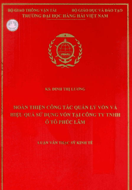 Luận văn Thạc sĩ Kinh tế: Hoàn thiện công tác quản lý vốn và hiệu quả sử dụng vốn tại Công ty TNHH Ô tô Phúc Lâm 1 Anh chup man hinh 2025 08 13 183010